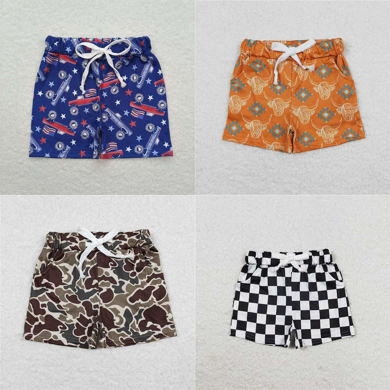Baby Clothing Wholesale - Летние камуфляжные шорты с карманами для