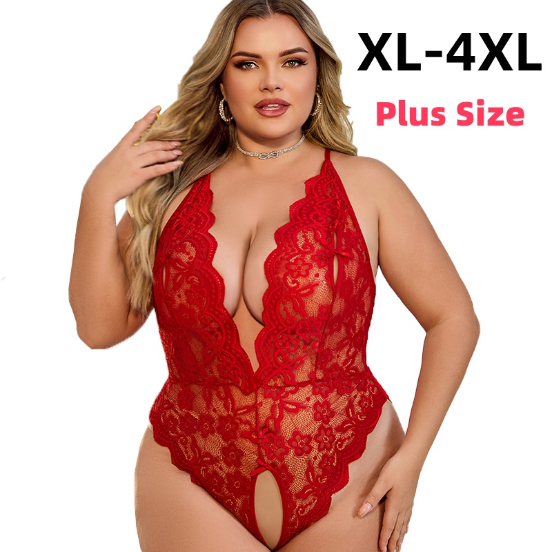 Baby Clothing Night - XL-4XL кружевное боди с вырезами, сексуальное