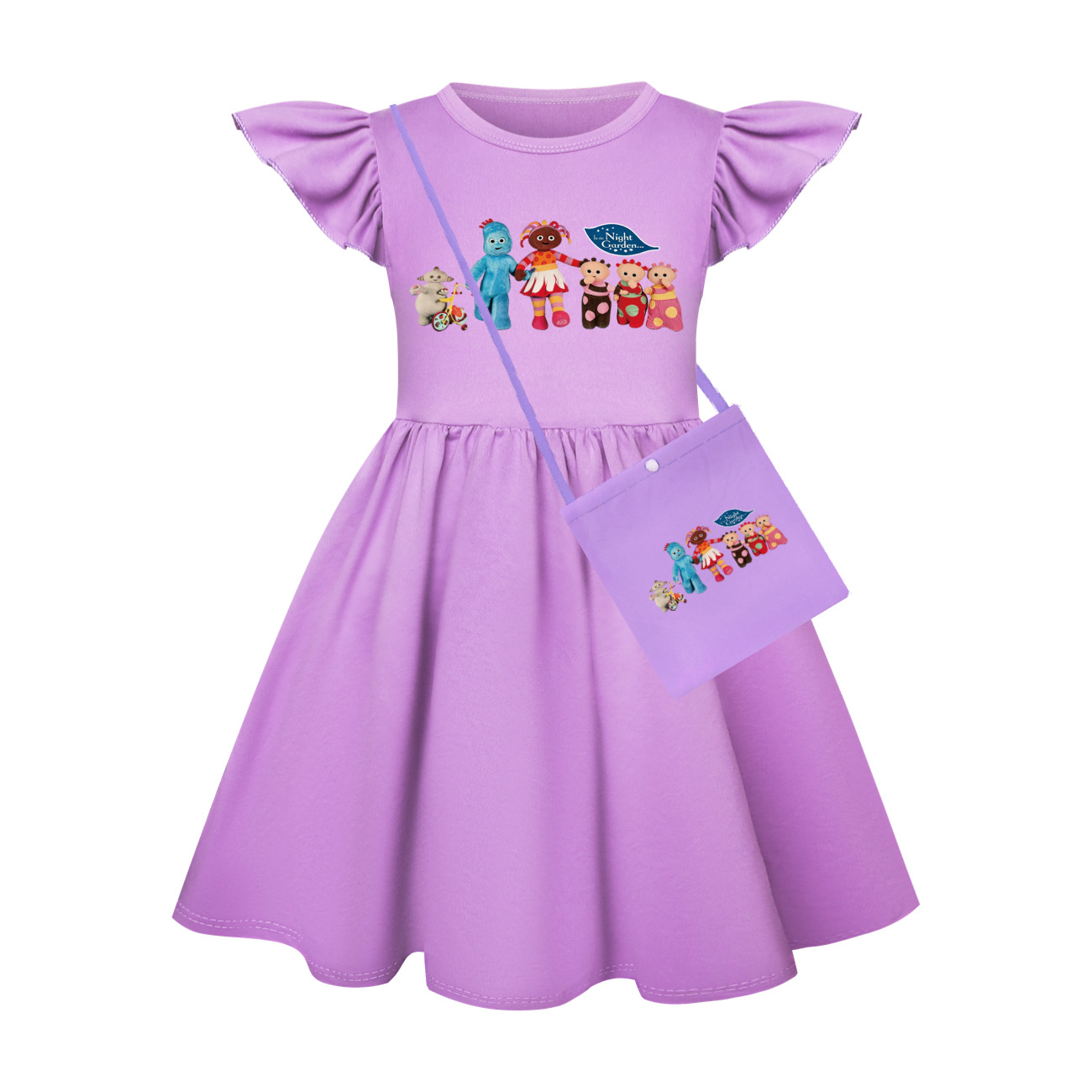Baby Clothing Night - Детское платье с мультяшным принтом 