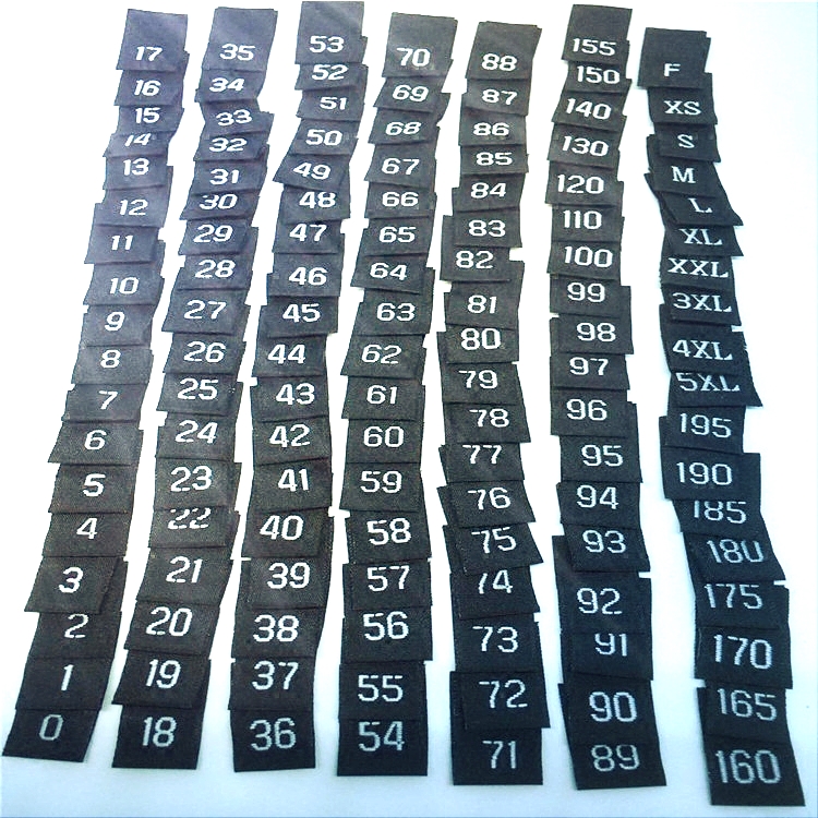 Baby Clothing Labels - Этикетка с цифровой разметкой размеров, европейская