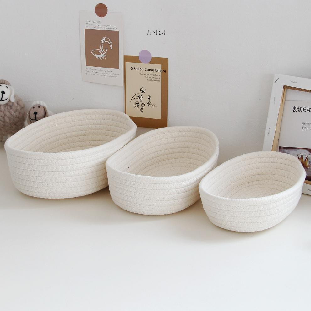 Baby Clothing Basket - Скандинавские хлопковые веревочные тканые корзины для