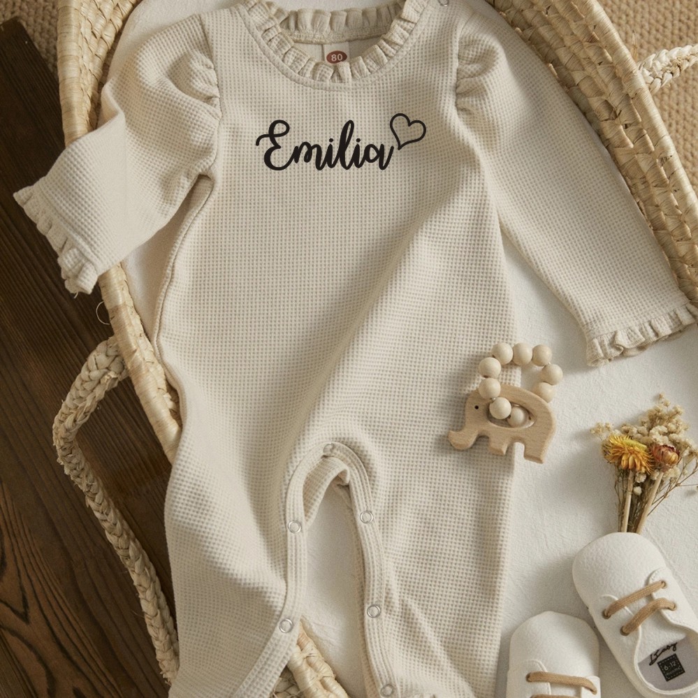 Baby Clothing Name - Персонализированный Детский комбинезон для девочек, мягкая